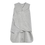 HALO Baby Sleeping Bag Swaddle | 1.5 TOG SleepSack | 100% Cotton, Heather Grey Sleeping Sack For Newborn Babies | Easy Zip Access Nappy Change | Wearable Blanket Grow Bag | Boys & Girls, 4-6 Months