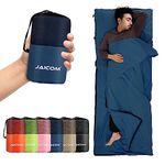 JAICOM Sleeping Bag Liner, Ultralight Travel Sheets, Soft & Portable Large Sleeping Bag Liners for Adults - 220 x 90 cm, Ideal for Camping, Hotels, Backpacking and Summer Trips