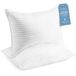 Beckham Hotel Collection King Size Memory Foam (Adjustable Fill) Bed Pillows Set of 2 - Cooling Shredded Foam Pillow for Back, Stomach or Side Sleepers