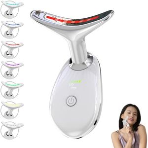 Red Light Therapy for Face, Floverkity LED Face Massager, RED Light Device, at-Home Face Tool for Skin Care (White,7 Light)