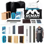 XCMAN Complete Ski Snowboard Tuning and Waxing Kit with Waxing Iron ski Wax Edge Tuner Brush Waxing Scraper
