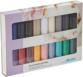 Mettler SFC18-KIT Silk Finish Cotton Thread Gift Pack 18/Pkg, Colors May Vary