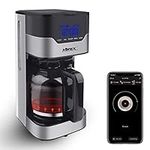 Korex Smart Coffee Maker, 1.5L Drip Filter Coffee Machine Easy Programmable Connectivity with APP Alexa Glass Carafe Reusable Filter Anti-Drip Function Boil-Dry Protection 900W