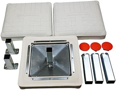 Epic Pro Style Anchored Molded White Baseball Base Set of 3-Bases (15" X 15" X 3") Set of 3 Bases (15" X 15" X 3")