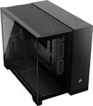 CORSAIR 2500X Small-Tower mATX Dual Chamber PC Case – Panoramic Tempered Glass – Reverse Connection Motherboard Compatible – No Fans Included – Black/Obsidian Aluminium