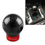 Ryanstar Carbon Fiber Shift knob Round Ball Racing Gear Shift Shifter Knob Head Manual Car with 8mm/10mm/11mm Adapter