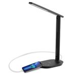 LASTAR LED Desk Lamp, Dimmable Eye-Protecting Table Lamps with Night Light, USB Charging Port, 4 Color Temperature Modes, 5 Brightness Levels, 1H Timer, Touch Control for Home Office Bedroom