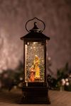 Marco Paul Christmas Decorations - LED Light Up Nativity Scene - Gold Bible Inspired Home Decor Sparkling Water Effects, Festive Winter House Lights Xmas Decorations led Lights Battery Powered