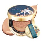 CATKIN X SUMMER PALACE Foundation for Mature Skin, Full Coverage Foundation with Lightweight and Breathable Formula, Refillable Cushion Foundation 13g*2 (C04)