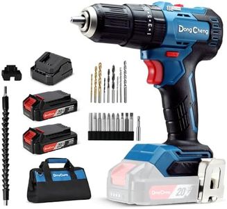 DongCheng 20V MAX Brushless Cordless 1/2" Hammer Drill Kit, 2 Batteries and Charger, 20+1+1 Metal Clutch, 435 in.lbs, 27000 IPM Compact Impact Drill for Drilling Brick Wall, Metal, Wood, Screws