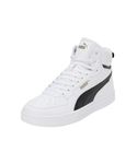 Puma Unisex-Adult Caven 2.0 Mid White-Black-Gold Sneaker - 8 UK (39229103)