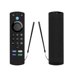 Silicone Case Protective Cover for Fire TV Stick 4K MAX/ 3rd Gen /4K 2021 Voice Remote Control,Anti-Drop Dustproof Shell Sleeve for Alexa Smart Television Controller with Lanyard (Black)