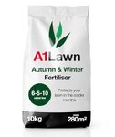 A1 Lawn, Ultimate Autumn Winter Lawn Fertiliser - Hardens Turf & Boosts Root Strength, High Potassium 6-5-10 NPK, DEFRA Certified, 10kg