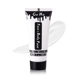 Mysense Clown White Cream Face Body Paint Makeup,Water Based Painting for Adults Cosplay SFX Costumes Festivals Halloween,2 OZ (60Ml)