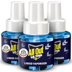 All Out Ultra Liquid Vaporizer, 3 Refills (45ml each) | Kills Dengue, Malaria & Chikungunya Spreading Mosquitoes| India's Only Mosquito Killer Brand Recommended by Indian Medical Association