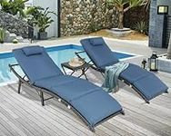 Furnimy Outdoor Wicker Lounge Chair