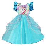 My Lil Princess Girls' Dress Elsa Dress Purple_30_8-9 Years