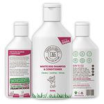 White Dog Shampoo Conditioner 500ml with Herbal Violet for Urine Stain Removal and Itchy Sensitive Skin - Medicated Puppy Safe