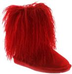 Bearpaw Boo Youth - Kid's Fuzzy Boots - 1854y Red, Red, 13