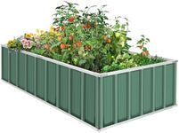 Suyncll 68" x 36" x 18" Raised Garden Bed, Double-Side Galvanized Raised Garden Bed Outdoor, Large Steel Metal Planter Box for Vegetables, Flowers, Herbs, and Succulents