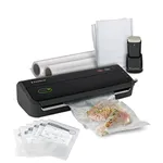 FoodSaver Vacuum Sealing Machine Starter Kit with Vacuum Seal Storage Bags and Rolls | Black | FM2010