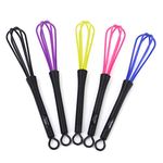 UEETEK 5pcs Kitchen Craft Plastic Wire Hand Whisk (Random Color)