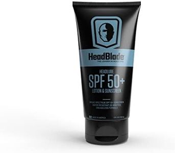 HeadBlade HeadLube SPF 50 Men's Lotion and Sunscreen - No Greasiness, Formulated for Face, Body & Scalps with Anti-Aging Properties - Water Resistant for 80 Minutes, 5 fl oz