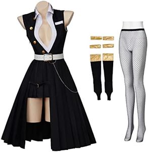 Women's Uzui Tengen Cosplay Female Dress Costume Uniform Halloween Outfit (Female-L, Women)