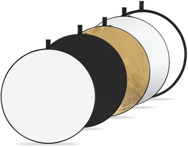 K&F CONCEPT 5-in-1 Light Reflector 43"(110cm) Photography Diffuser Collapsible Portable for Studio and Outdoor Lighting Gold Silver White Black Translucent