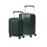 THE ASSEMBLY Polycarbonate Luggage Set Of 2 Premium Cabin & Check-In Spinner Trolley Bags With Wide Handle & Noise-Free Wheels In-Built Tsa Lock, 25.50 Cm, H-65 Cm, Green