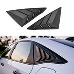 CKE for 11th Gen Civic Sedan for Honda Civic 2025 2024 2023 2022 Accessories Car Exterior Rear Side Window Louvers Air Vent Scoop Shades Cover Blinds -Matt Black (Sedan)