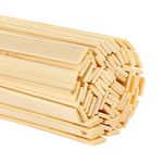 Pllieay 100 Pieces Bamboo Sticks Wood Extra Long Sticks for Crafting (40CM Length × 0.9CM Width)