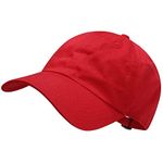 GADIEMKENSD Blank Baseball Cap Washed Cotton Hat for Women Men Unconstructed Soft Basic Hat Unisex Custom Items Plain Caps Dad Hats for Outdoor Sports Golf Running Hiking Red