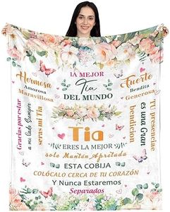 NIAXAYER Regalos para Tía, Regalos para Tía En Español, Tia Gifts for Aunt in Spanish, Aunt Auntie Gifts Ideas from Niece Nephew, Best Tia Ever Gifts, Aunt Birthday Gifts Blanket 50x60in