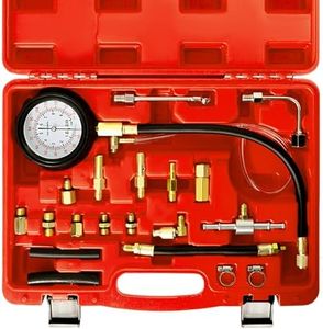 Punmew Fuel Pressure Tester Kit 0-140 PSI Fuel Pressure Tester for Gasoline Cars Fuel Pressure Gauge