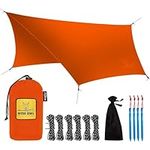 Wise Owl Outfitters Rain Tarp; Orange