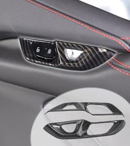NUBEHONE C8 Real Carbon Fiber Door Lock Switch Button Cover Trims Fit for Corvette C8 All Models Stingray Z51 Z06 E-Ray 2020-2025 2PCS