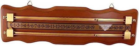 Littlecatch Billiards Scoreboard Wall Mounted Scoreboard Snooker Scoreboard Stained Wood Score Board Black (Wood color)