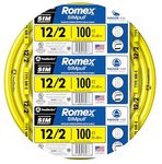 Southwire 28828228 100' 12/2 with Ground Romex Brand SIMpull Residential Indoor electricial Wire Type NM-B, Yellow