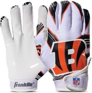 Franklin Sports NFL Cincinnati Bengals Youth Football Receiver Gloves - X-Small/Small