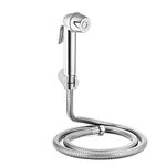 WATERMAN® Fantasy Health Faucet (ABS Material) with 1-1.25 Mtr. Stainless Steel Expandable Hose Pipe and Hook Jet Spray for Toilet Bidet Sprayer Health Faucet for Toilet Gun Handheld Faucet Toilet