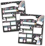 10-Cardstock-First and Last Day of School-Board-for Kids First Day of School-Board-Unicorn - Back to School Signs for Kids First Day of School-Board-Girl, Back to School Signs First and Last Day…