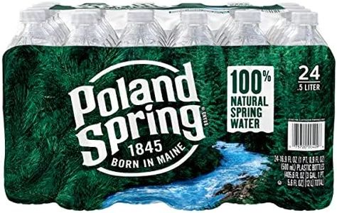 Poland Spring 100% Natural Spring Water, Non-Deposit, 16.9 fl oz (24 Pack)