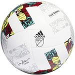 Adidas Unisex-Adult MLS Training Soccer Ball, White/Solar Yellow/Power Blue, 3