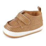 MASOCIO Baby Shoes Boys Moccasin Infant Newborn Boy Boys' First Walking Pre Walkers Pram Crib 9 Wedding Size 3 UK Child Brown 6-12 Months