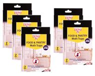 Zero In Food and Pantry Moth Trap – Twinpack Non-Toxic, Pheromone Insect Trap to Attract and Trap Pantry Moths, Suitable for Kitchens, Lasts 6 – 8 weeks, Pack of 5