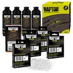 RAPTOR UP5054 White Urethane Spray-On Truck Bed Liner 1US Gallon + 4 Colors Bundle