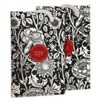 The Master Herbalist Sandalwood Scented Wardrobe Freshener Sachet in a William Morris Design in Black | Pack of 2
