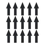 LiteMark 8 Inch Black Removable Warehouse Directional Arrow Decal Stickers for Floors and Walls - Pack of 15