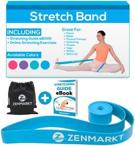 Stretch Bands for Dancers and Gymnasts - Exercise Bands for Dance, Ballet, Gymnastics, Cheerleading, Pilates Training Stretching Band Dance Stretch Bands for Flexibility Ballet Barre E-Book (Blue)
